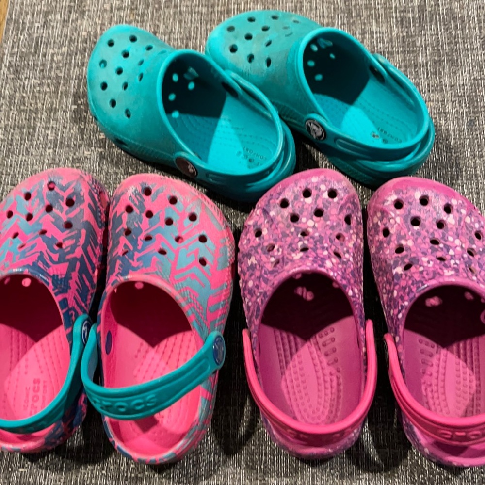 Lot of 3 toddler Crocs